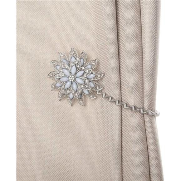 Classic Luxury Big Crystal Magnetic Curtain Tieback and Holdback Flower Curtain - Picture 5 of 6